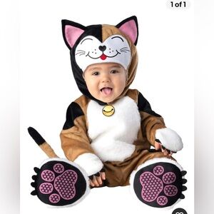 Adorable Cat Costume for Kids - Brown and White